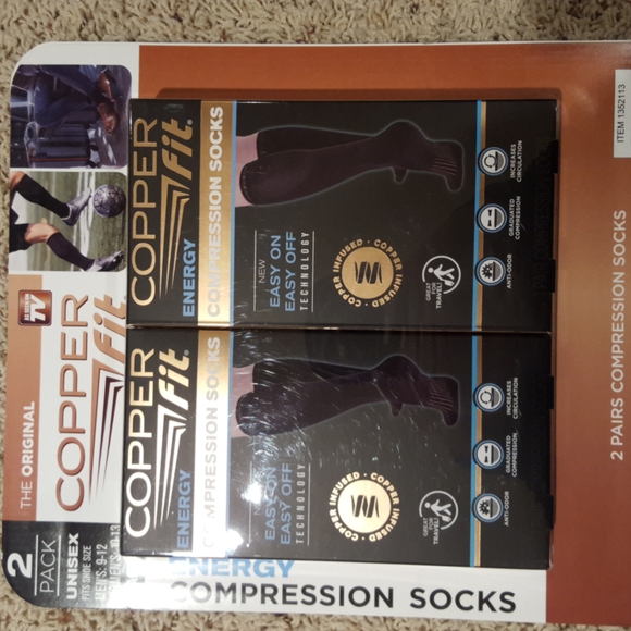 copper fit Other - CCO FLASH SALE DISCOUNTED SHIPPIN✔NIB Copper Fit 2 pack energy compression socks